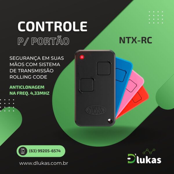 TX Controle remota para portão 4,33Mhz - Rossi